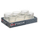 CANDLEHOLDER SMALL TRANSPARENT CIRCLE STRIPE