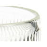 CANDLEHOLDER SMALL TRANSPARENT CIRCLE STRIPE