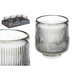 SUPORTE VELAS RISCAS PEQ CINZENTO