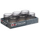 CANDLEHOLDER SMALL GREY CIRCLE STRIPE