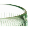 CANDLEHOLDER SMALL GREEN CIRCLE STRIPE