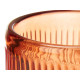 CANDLEHOLDER SMALL RUSSET CIRCLE STRIPE