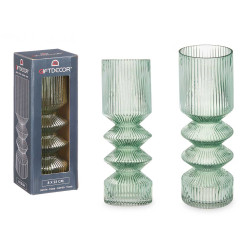 VASO RISCAS VERDE