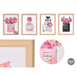 QUADRO TELA CORNICE NATURALE PROFUMO ASS 4 30X40