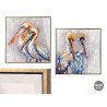 QUADRO TELA CORNICE ORO PELICANO ASS 2 62X62