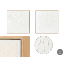 QUADRO TELA CORNICE NATURAL ONDA QUAD ASS 2 72X102