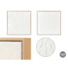 NATURAL CANVA FRAME WAVE SQUARED ASSORTED 2 62X62