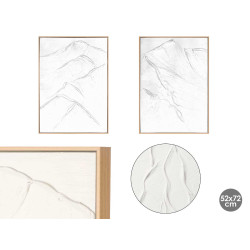 QUADRO TELA CORNICE NATURAL ONDA RETT ASS 2 52X72