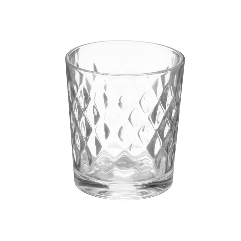 SET 4 CUPS DIAMOND GLASS 360 ML