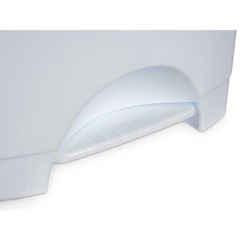 BALDE DO LIXO PLASTICO COM PEDAL 10L BRANCO