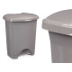 BALDE DO LIXO PLASTICO COM PEDAL 10L CINZENTO