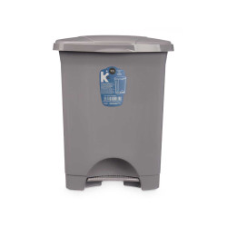 POUBELLE À PÉDALE EN PLASTIQUE 10L GRIS