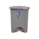 BALDE DO LIXO PLASTICO COM PEDAL 10L CINZENTO
