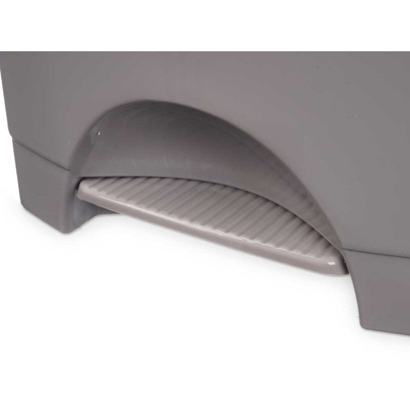 BALDE DO LIXO PLASTICO COM PEDAL 10L CINZENTO