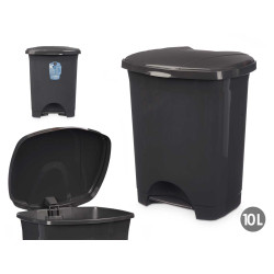 BALDE DO LIXO PLASTICO COM PEDAL 10L ANTRACITE