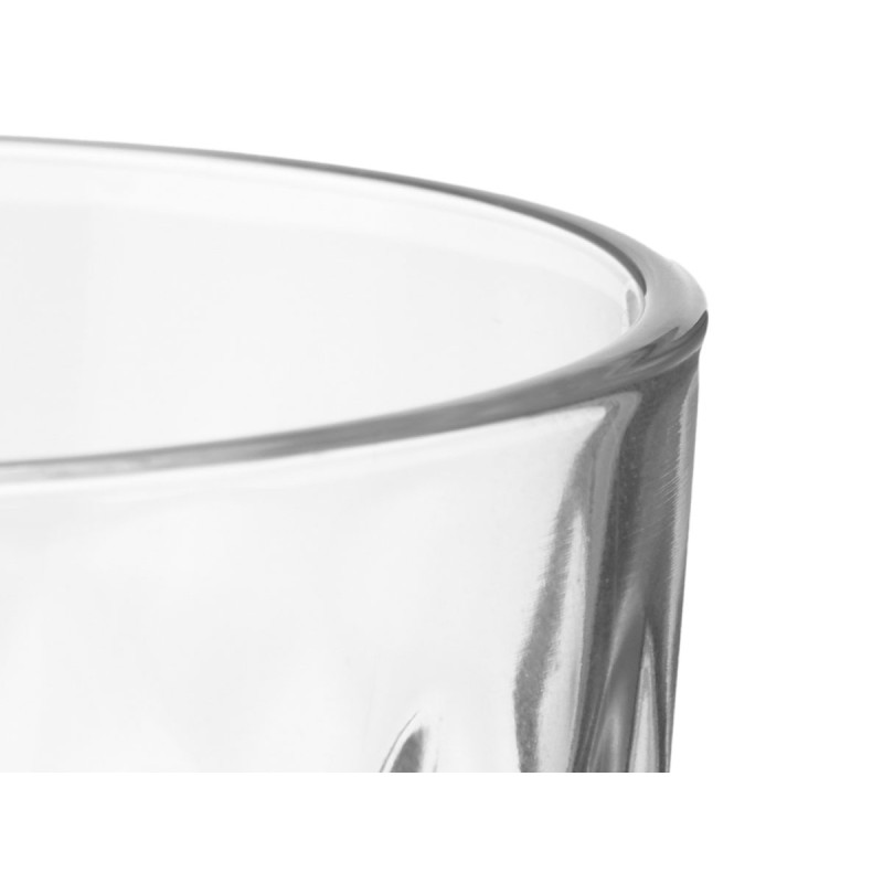 SET 4 VASOS VIDRIO DIAMANTE 360 ML 