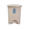 BALDE DO LIXO PLASTICO COM PEDAL 10L BEGE