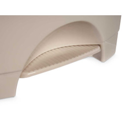 BALDE DO LIXO PLASTICO COM PEDAL 10L BEGE