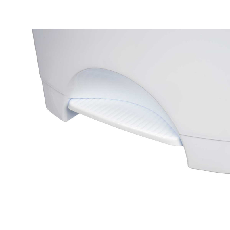 BALDE DO LIXO PLASTICO COM PEDAL 30L BRANCO