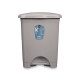 BALDE DO LIXO PLASTICO COM PEDAL 30L CINZENTO