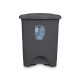 BALDE DO LIXO PLASTICO COM PEDAL 30L ANTRACITE