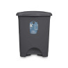 BALDE DO LIXO PLASTICO COM PEDAL 30L ANTRACITE