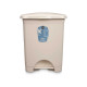 BALDE DO LIXO PLASTICO COM PEDAL 30L BEGE