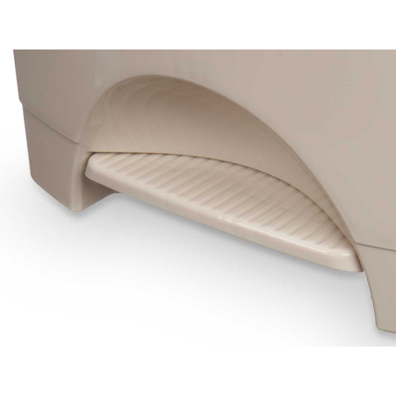 CESTINO CARTA PEDALE PLASTICA 30L BEIS