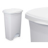 BALDE DO LIXO PLASTICO COM PEDAL 50L BRANCO