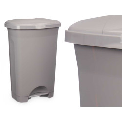 CESTINO CARTA PEDALE PLASTICA 50L GRIGIO