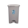 POUBELLE À PÉDALE EN PLASTIQUE 50L GRIS