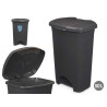 POUBELLE À PÉDALE EN PLASTIQUE 50L ANTHRACITE