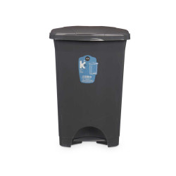 POUBELLE À PÉDALE EN PLASTIQUE 50L ANTHRACITE