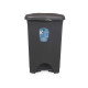 POUBELLE À PÉDALE EN PLASTIQUE 50L ANTHRACITE