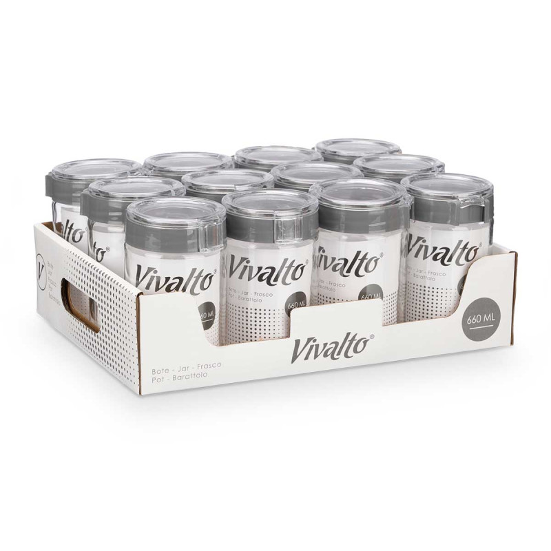 BARATTOLO TAPPO 660ML GRIGIO