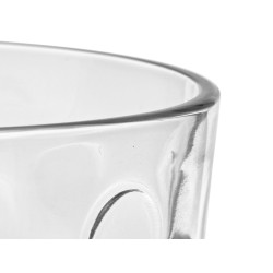 SET 4 CUPS STRIPED GLASS 360 ML