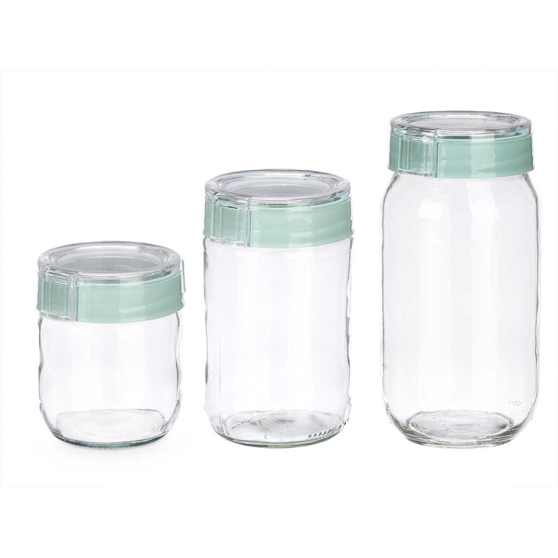 SET 3 BARATTOLO TAPPO VERDE 425 660 1000ML