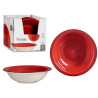 RED SOUP BOWL WITH EDGE 21CM