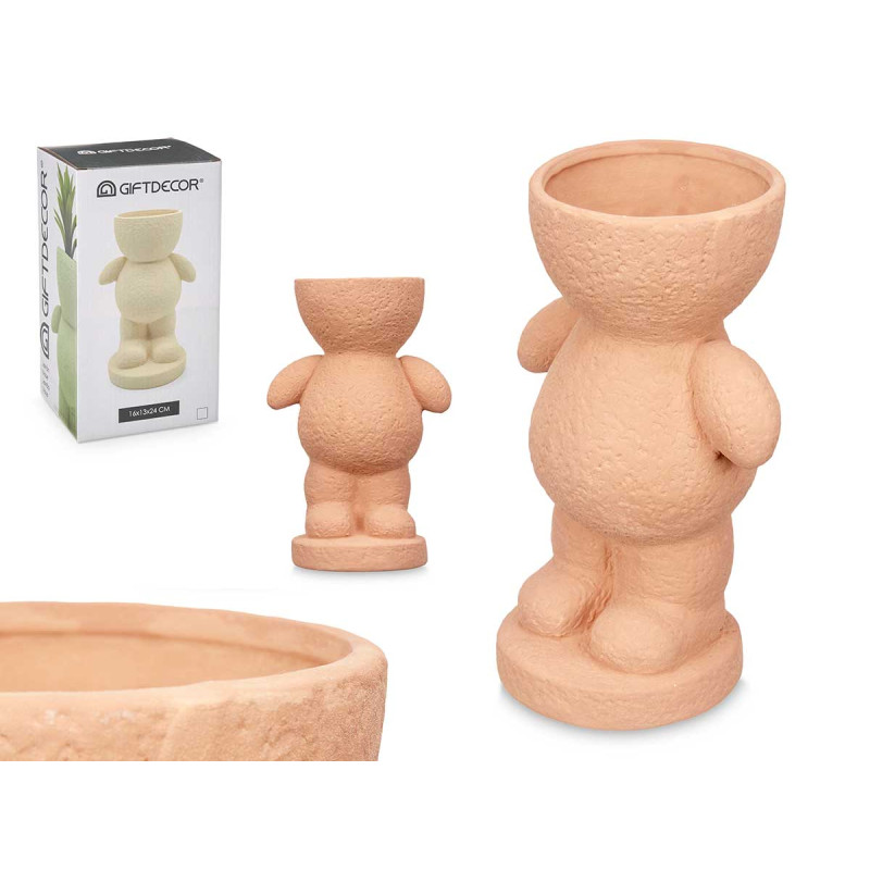 FIGURA UOMO VASO PICC MATTONE