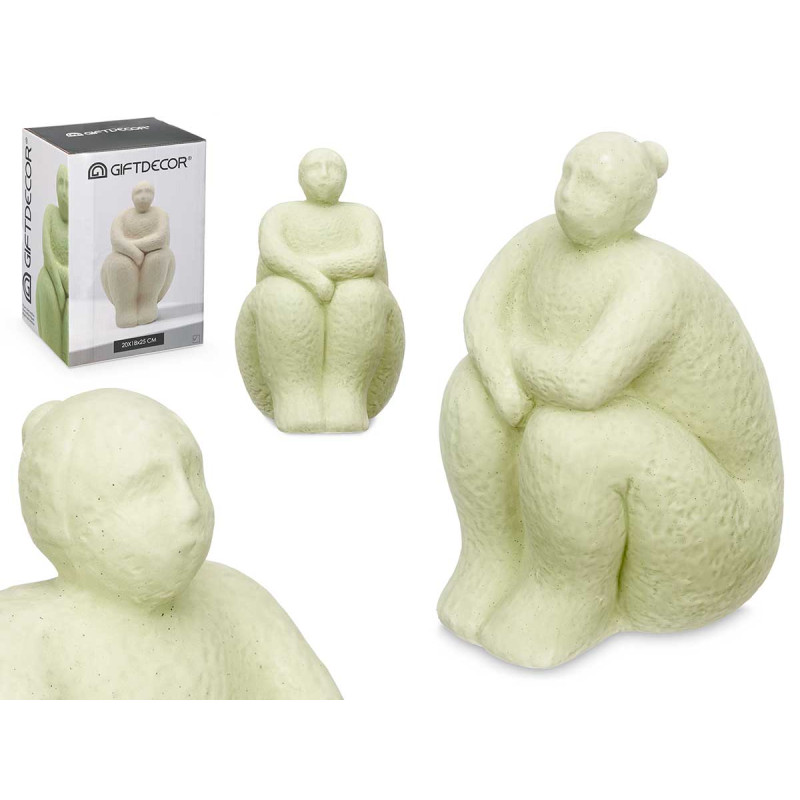 SEATED WOMAN FIGURE GREEN