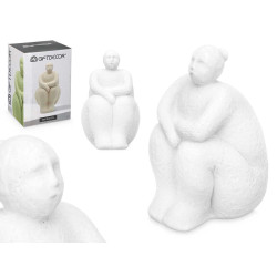 FIGURA MUJER SENTADA BLANCO