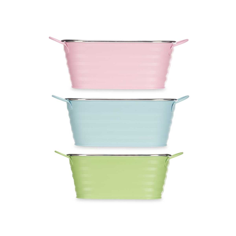 VASO OVAL PEQ BORDA PRATEADA SORT 3