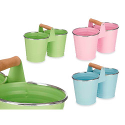 VASO DUPLO GRD ASAS BORDA PRATEADA SORT 3