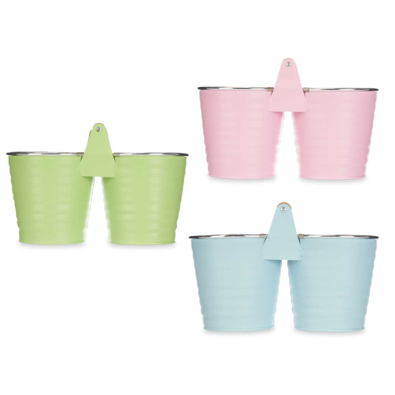 VASO DUPLO GRD ASAS BORDA PRATEADA SORT 3