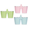 JARDINIÈRE OVALE DB GRD ZIGZAG BORD ARGENTÉ ASRT 3