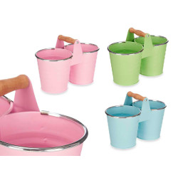 VASO DUPLO PEQ ASAS BORDA PRATEADA SORT 3