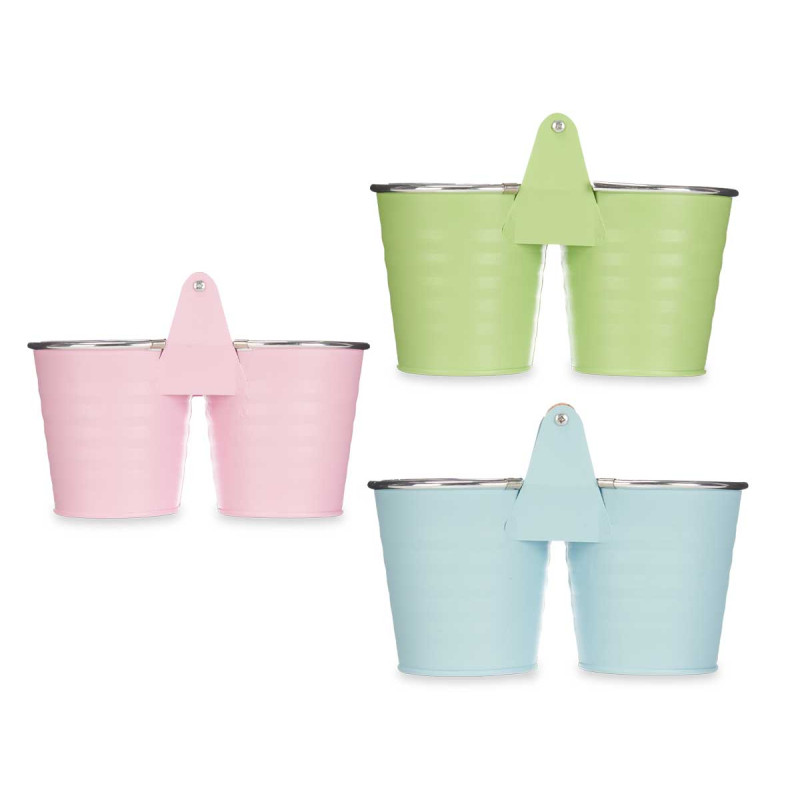 VASO DUPLO PEQ ASAS BORDA PRATEADA SORT 3