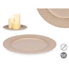 BOUGEOIR LOSANGES TAUPE VIEILLI 33CM