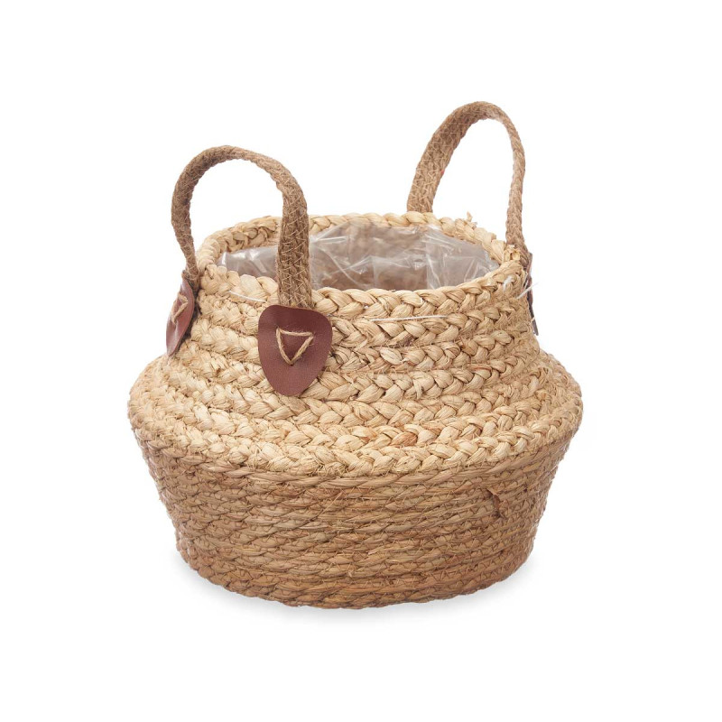 CESTO DOBRÁVEL COM PEGAS DE ESPARTO MISTO 20CM