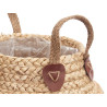 FOLDABLE BASKET WITH HANDLES MIXED ESPARTO 20CM